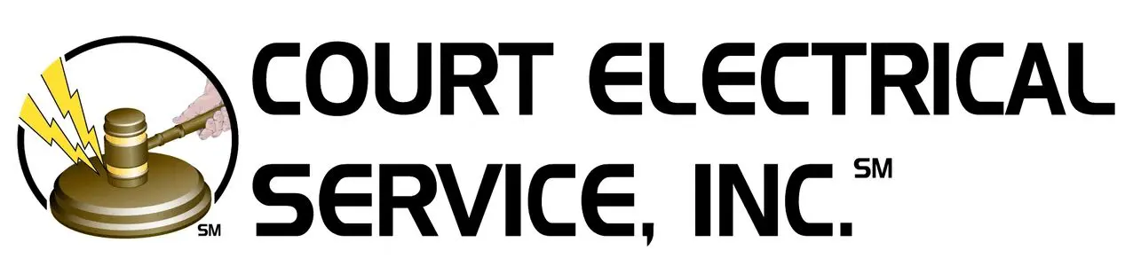 A black and white image of the logo for stuart electric service, inc.